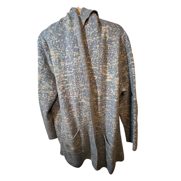 Pure Jill Hooded Open Front Cardigan Pockets‎ Blue Knit Sweater 1X J.JILL - Picture 5 of 12